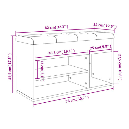 Lavice S Botníkem 82 X 32 X 45,5 Cm Kompozitní Dřevo