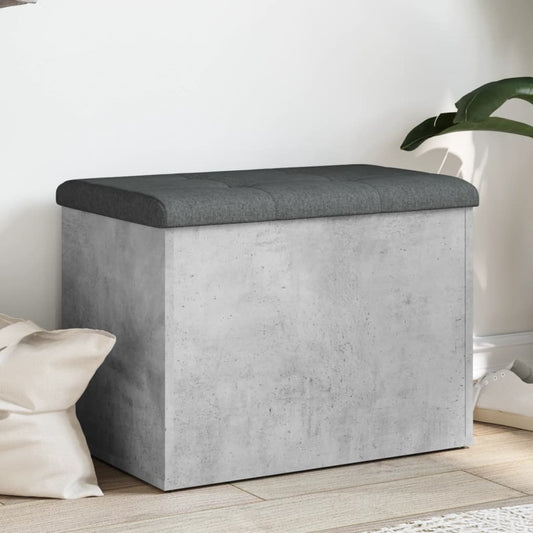Úložná Lavice Betonově Šedá 62 X 42 X 45 Cm Kompozitní Dřevo