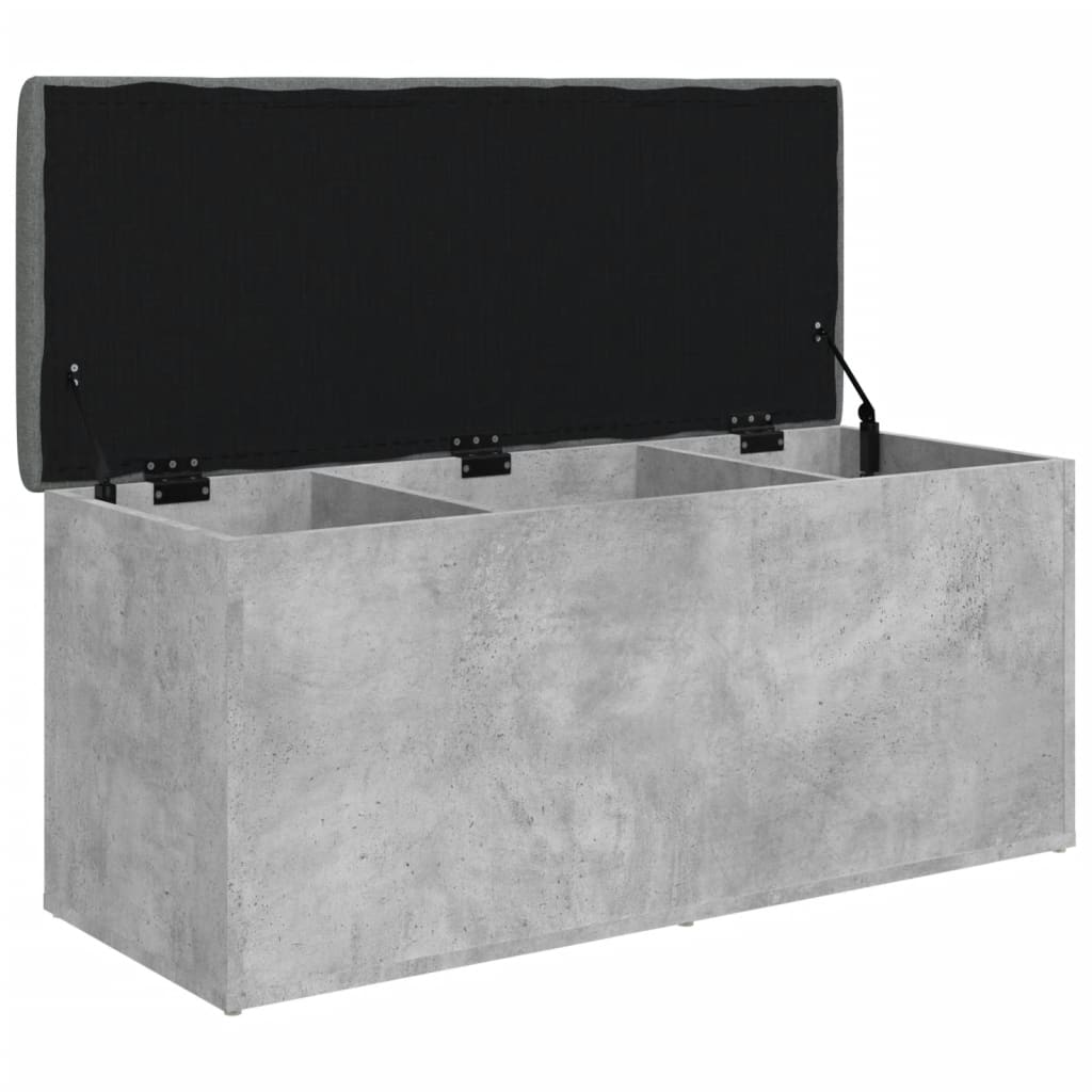 Úložná Lavice Betonově Šedá 102 X 42 X 45 Cm Kompozitní Dřevo