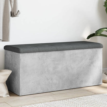 Úložná Lavice Betonově Šedá 102 X 42 X 45 Cm Kompozitní Dřevo