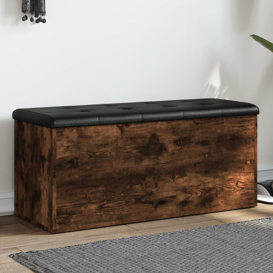 Úložná Lavice Kouřový Dub 102 X 42 X 45 Cm Kompozitní Dřevo