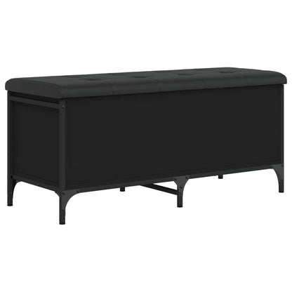 Úložná Lavice Černá 102 X 42 X 45 Cm Kompozitní Dřevo