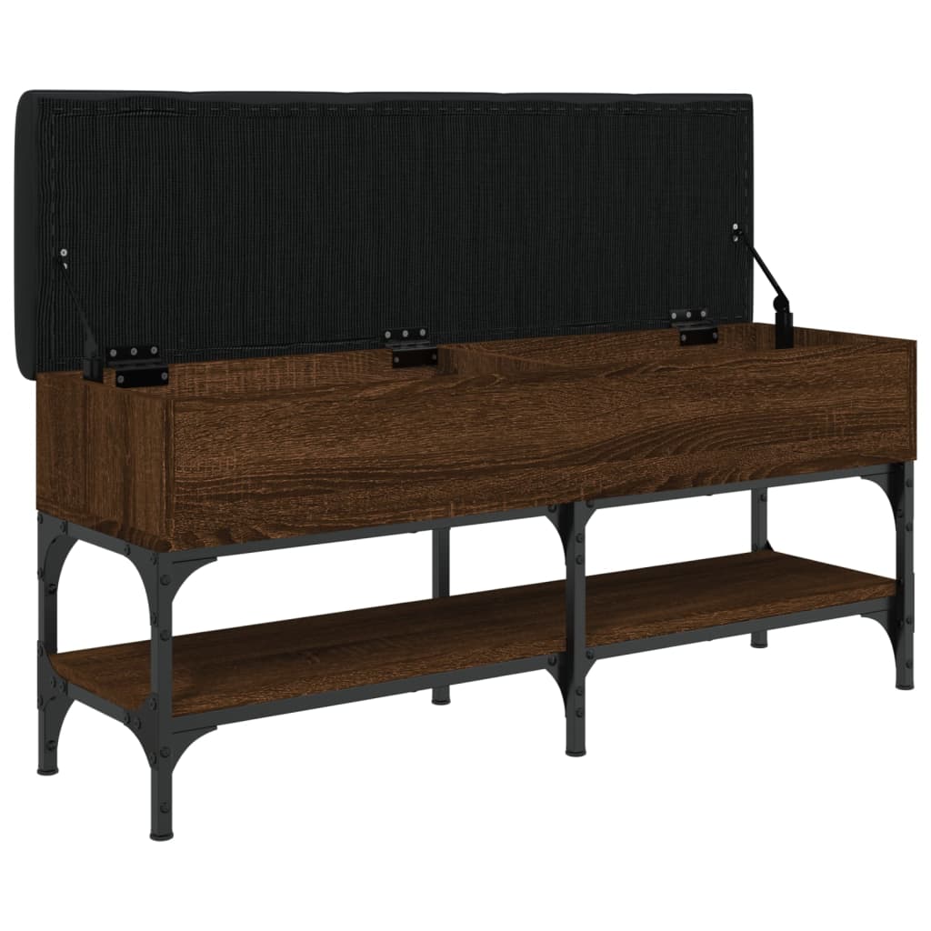 Lavice S Botníkem Hnědý Dub 102 X 32 X 45 Cm Kompozitní Dřevo
