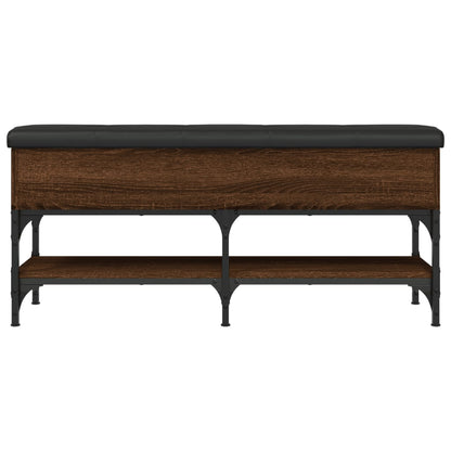 Lavice S Botníkem Hnědý Dub 102 X 32 X 45 Cm Kompozitní Dřevo