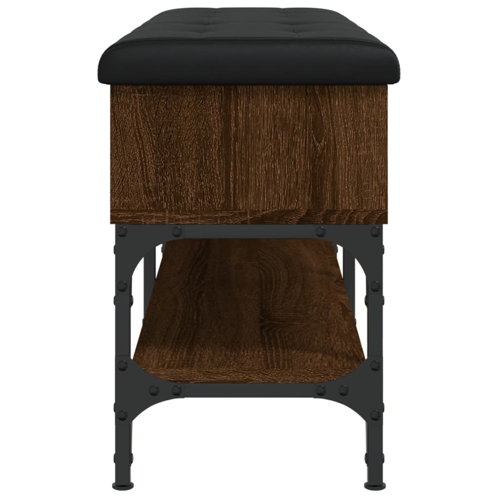 Lavice S Botníkem Hnědý Dub 102 X 32 X 45 Cm Kompozitní Dřevo