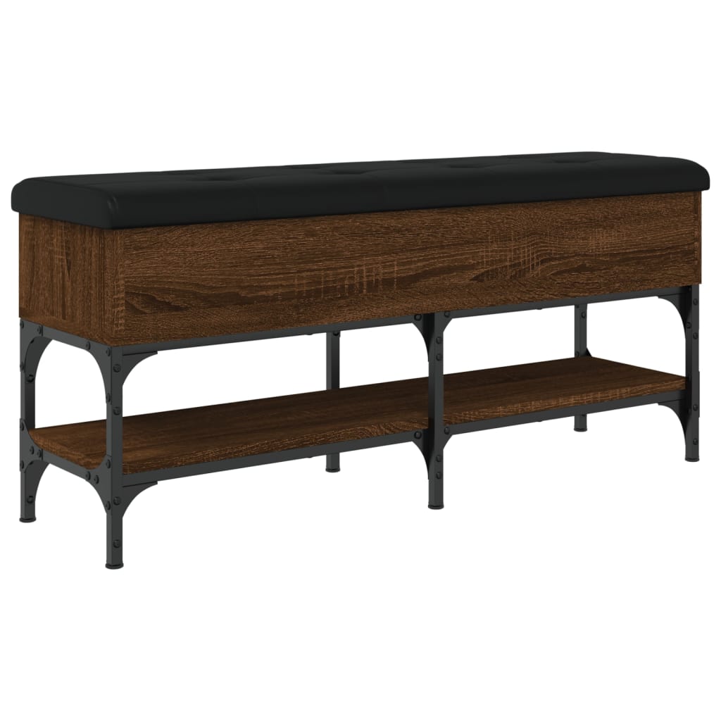 Lavice S Botníkem Hnědý Dub 102 X 32 X 45 Cm Kompozitní Dřevo