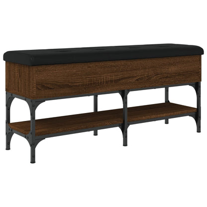 Lavice S Botníkem Hnědý Dub 102 X 32 X 45 Cm Kompozitní Dřevo