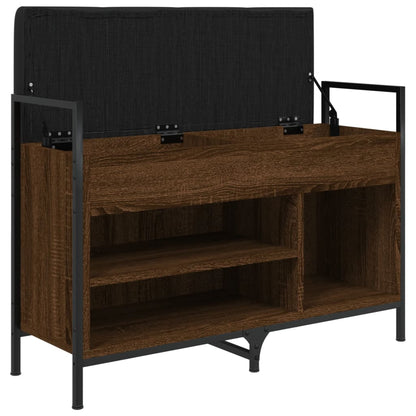 Lavice S Botníkem Hnědý Dub 85,5X32X57,5 Cm Kompozitní Dřevo
