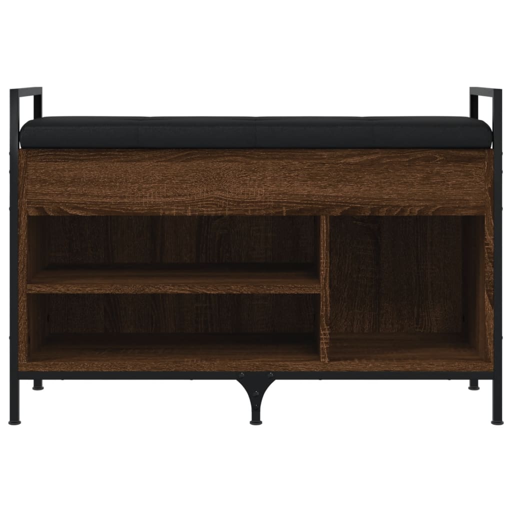 Lavice S Botníkem Hnědý Dub 85,5X32X57,5 Cm Kompozitní Dřevo