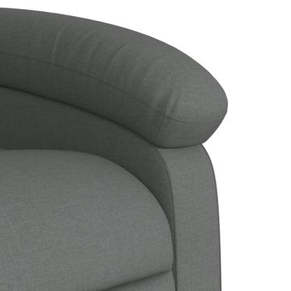 Zvedací Polohovací Křeslo Tmavě Šedé Textil Tmavě Šedá