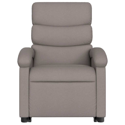 Zvedací Masážní Polohovací Křeslo Textil Taupe