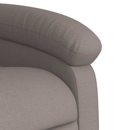 Zvedací Masážní Polohovací Křeslo Textil Taupe