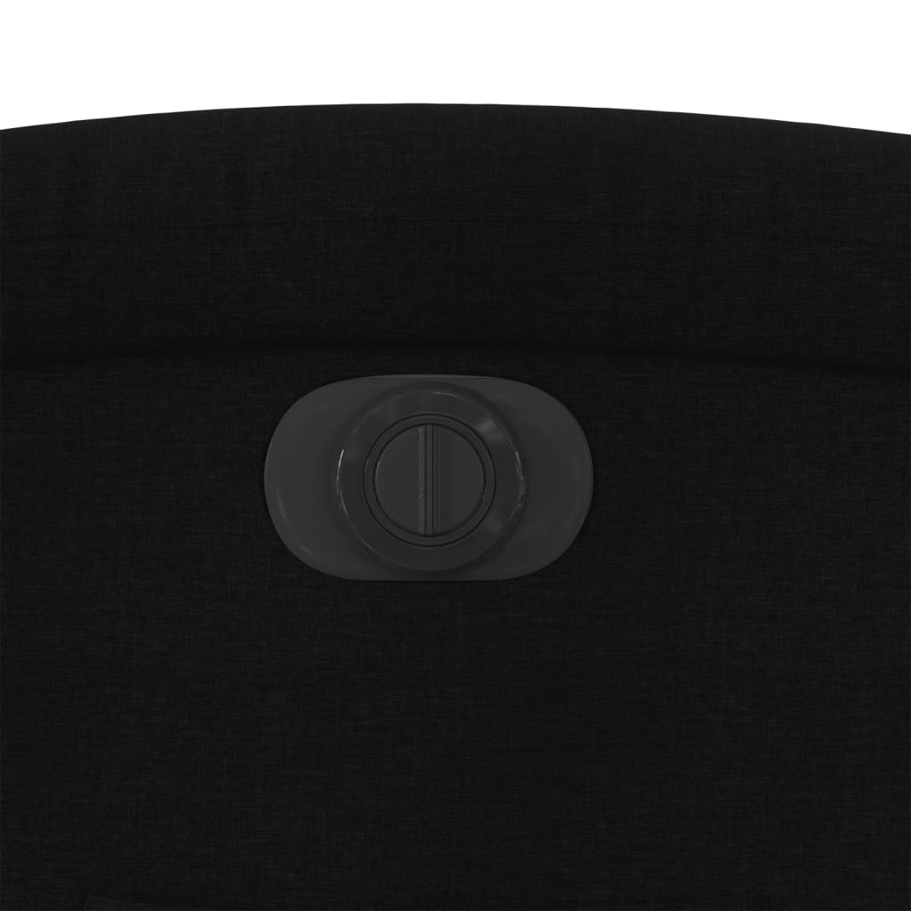 Elektrické Zvedací Polohovací Křeslo Černé Textil Černá