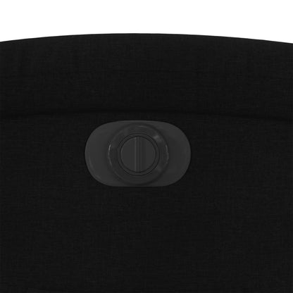 Elektrické Zvedací Polohovací Křeslo Černé Textil Černá