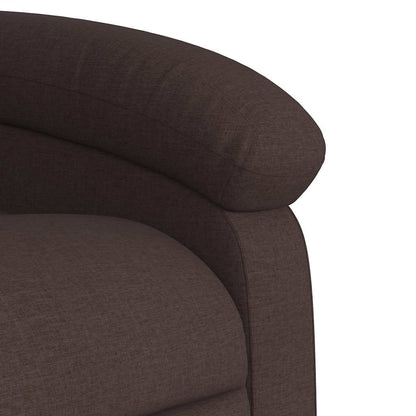 Elektrické Zvedací Masážní Polohovací Křeslo Tmavě Hnědé Textil Tmavě Hnědá