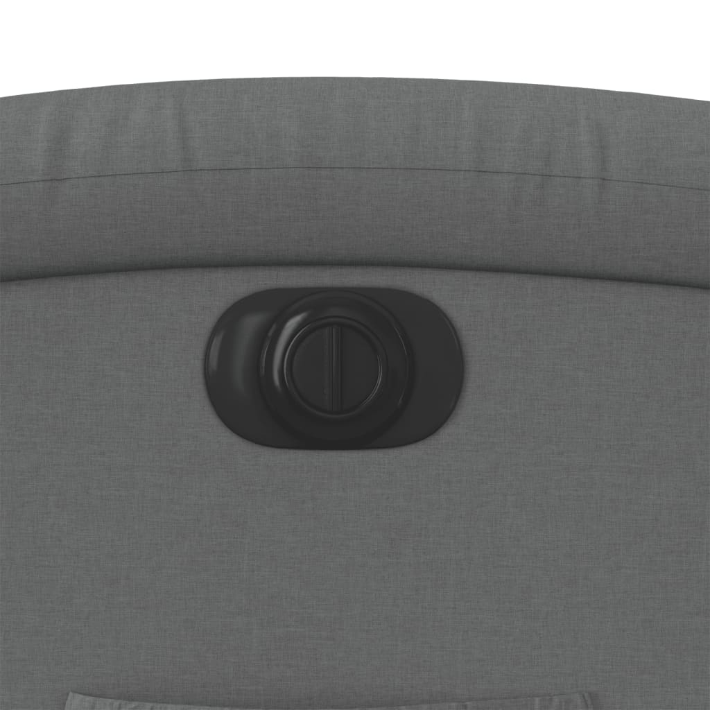 Elektrické Polohovací Křeslo Tmavě Šedé Textil Tmavě Šedá