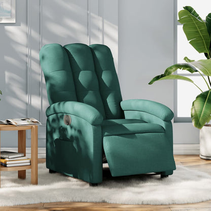 Polohovací Křeslo Tmavě Zelené Textil Tmavě Zelená