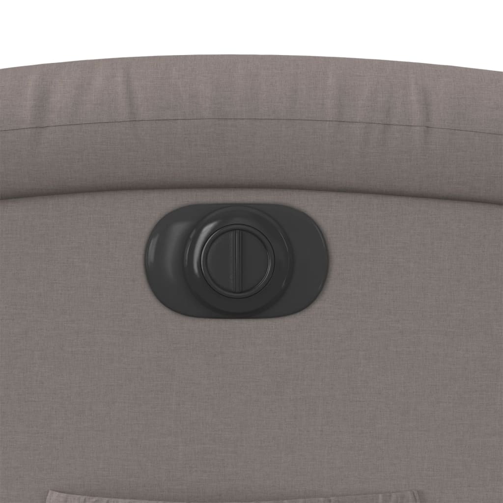 Elektrické Polohovací Křeslo Textil Taupe