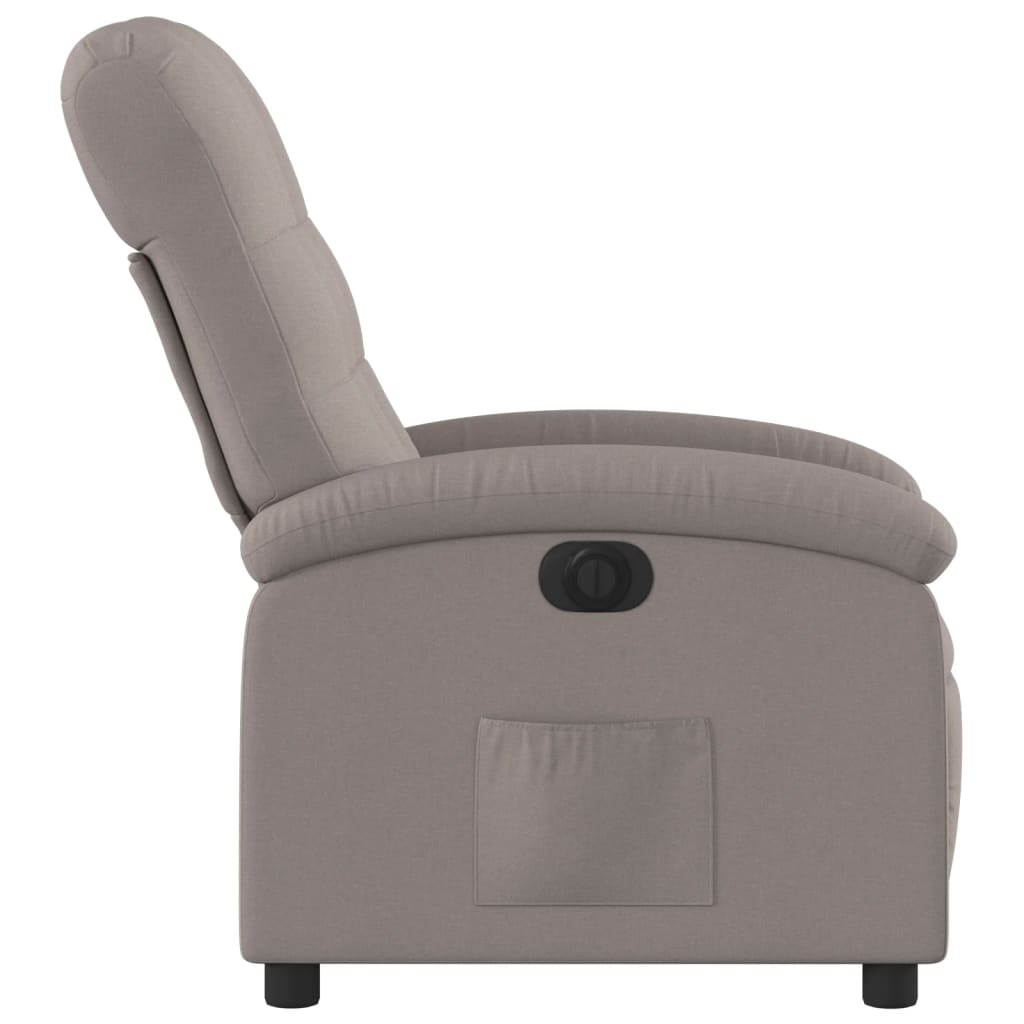Elektrické Polohovací Křeslo Textil Taupe