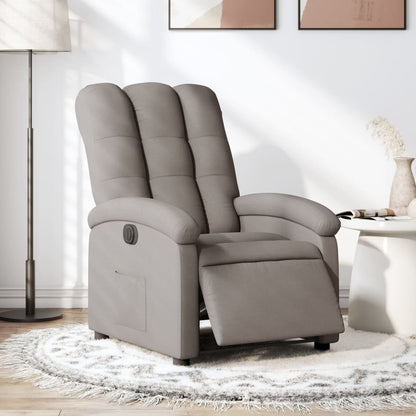 Elektrické Polohovací Křeslo Textil Taupe