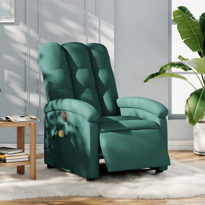 Polohovací Křeslo Tmavě Zelené Textil Tmavě Zelená