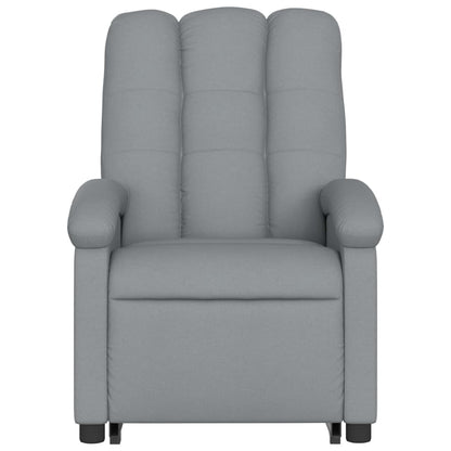 Zvedací Polohovací Křeslo Světle Šedé Textil Světle Šedá