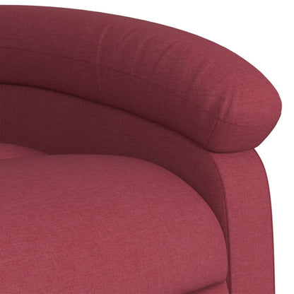 Zvedací Polohovací Křeslo Vínové Textil Vínová Červená