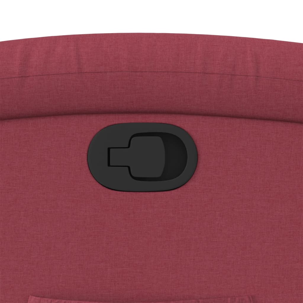 Zvedací Polohovací Křeslo Vínové Textil Vínová Červená