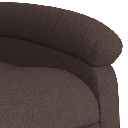 Zvedací Polohovací Křeslo Tmavě Hnědé Textil Tmavě Hnědá