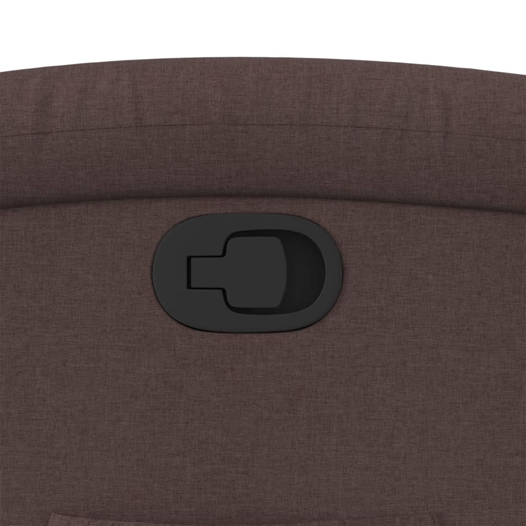 Zvedací Polohovací Křeslo Tmavě Hnědé Textil Tmavě Hnědá