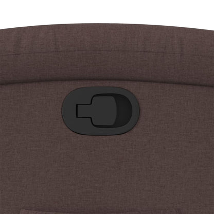 Zvedací Polohovací Křeslo Tmavě Hnědé Textil Tmavě Hnědá
