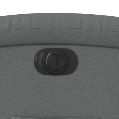 Elektrické Zvedací Polohovací Křeslo Tmavě Šedé Textil Tmavě Šedá