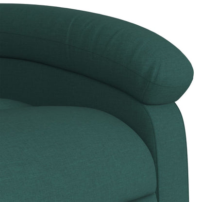 Elektrické Zvedací Masážní Polohovací Křeslo Zelené Textil Tmavě Zelená