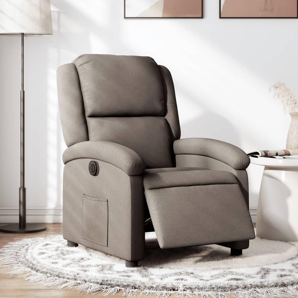 Polohovací Křeslo Textil Taupe