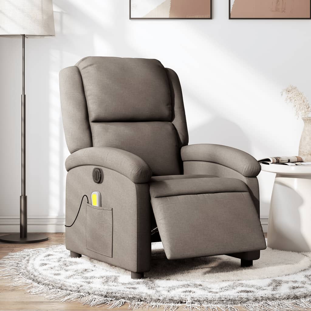 Polohovací Křeslo Textil Taupe