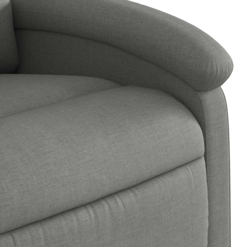 Zvedací Polohovací Křeslo Tmavě Šedé Textil Tmavě Šedá