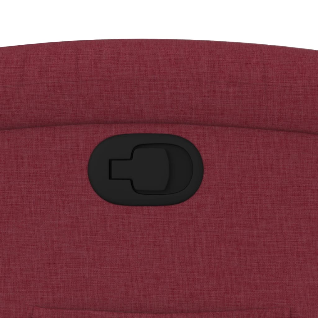 Zvedací Polohovací Křeslo Vínové Textil Vínová Červená
