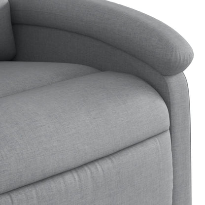 Zvedací Masážní Polohovací Křeslo Světle Šedé Textil Světle Šedá