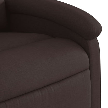 Zvedací Masážní Polohovací Křeslo Tmavě Hnědé Textil Tmavě Hnědá