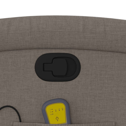 Zvedací Masážní Polohovací Křeslo Textil Taupe
