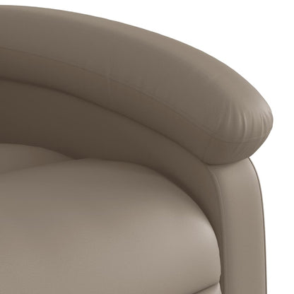 Elektrické Polohovací Křeslo Umělá Kůže Cappuccino