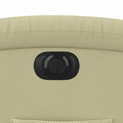 Elektrické Polohovací Křeslo Krémové Pravá Kůže Krémová