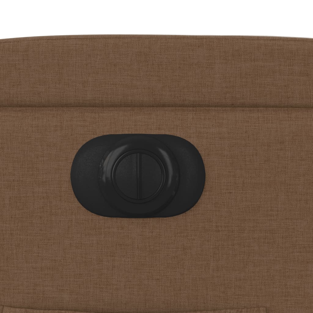 Elektrické Polohovací Křeslo Hnědé Textil Hnědá