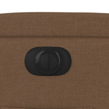 Elektrické Polohovací Křeslo Hnědé Textil Hnědá