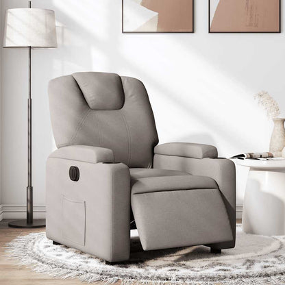 Masážní Polohovací Křeslo Textil Taupe