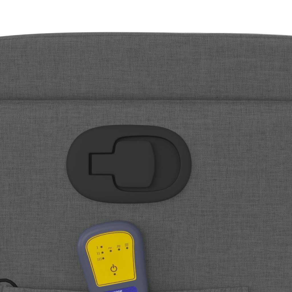 Zvedací Masážní Polohovací Křeslo Tmavě Šedé Textil Tmavě Šedá