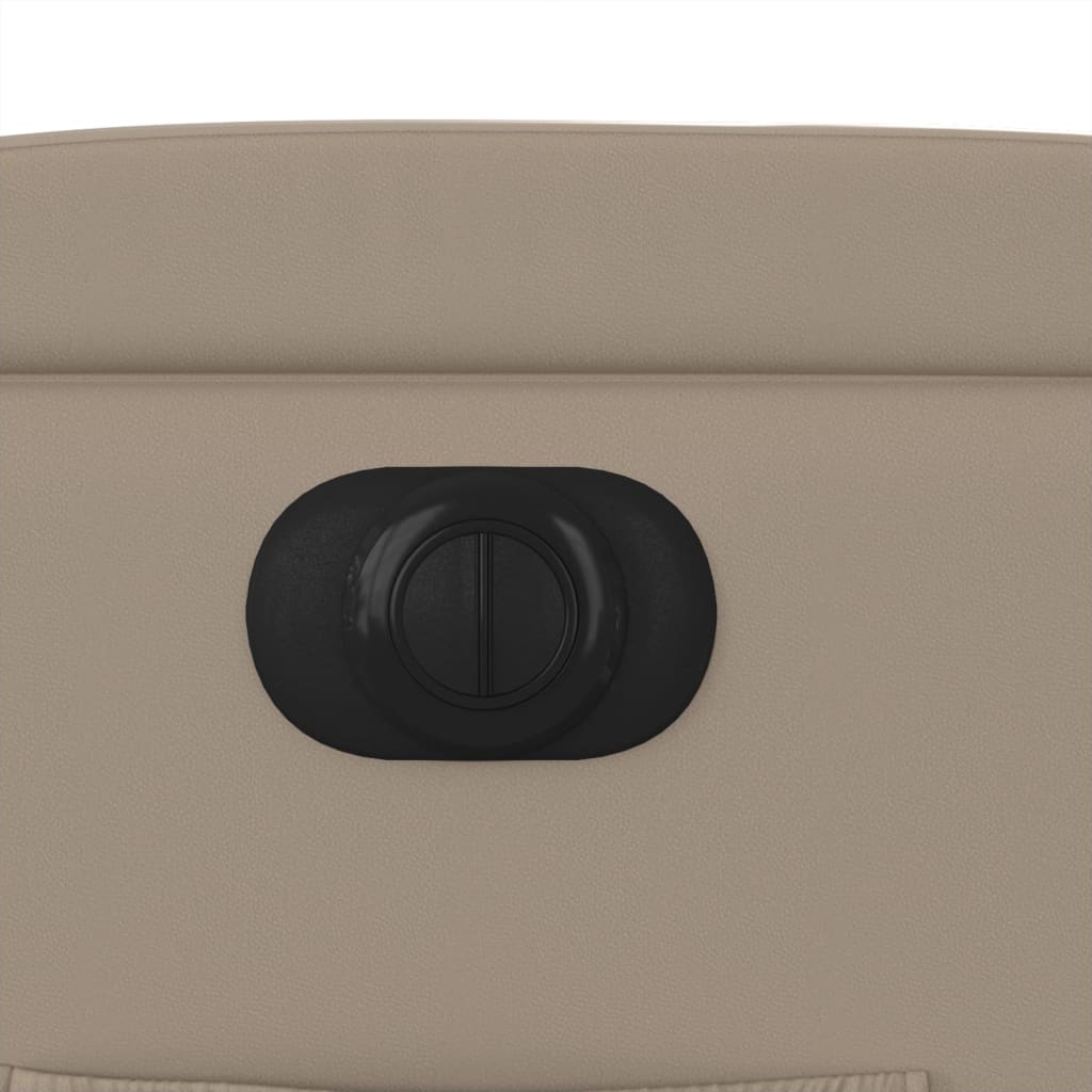 Elektrické Polohovací Křeslo Umělá Kůže Cappuccino