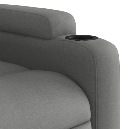 Elektrické Polohovací Křeslo Tmavě Šedé Textil Tmavě Šedá