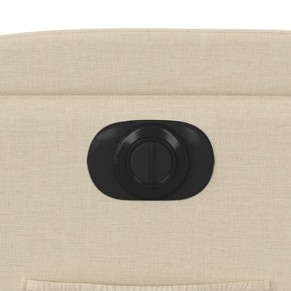 Elektrické Polohovací Křeslo Krémové Textil Krémová