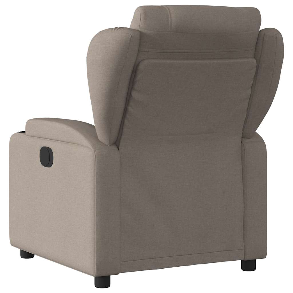 Elektrické Masážní Polohovací Křeslo Textil Taupe